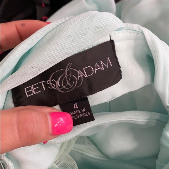 Betsy & Adam Seafoam green prom dress - Picture 7 of 7
